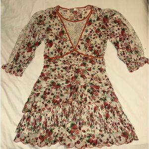 NWOT Never Worn Love Shack Fancy Marquise Dress in Cloudy Pop Rocks